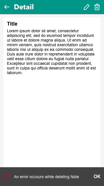 Errore Eliminazione Nota