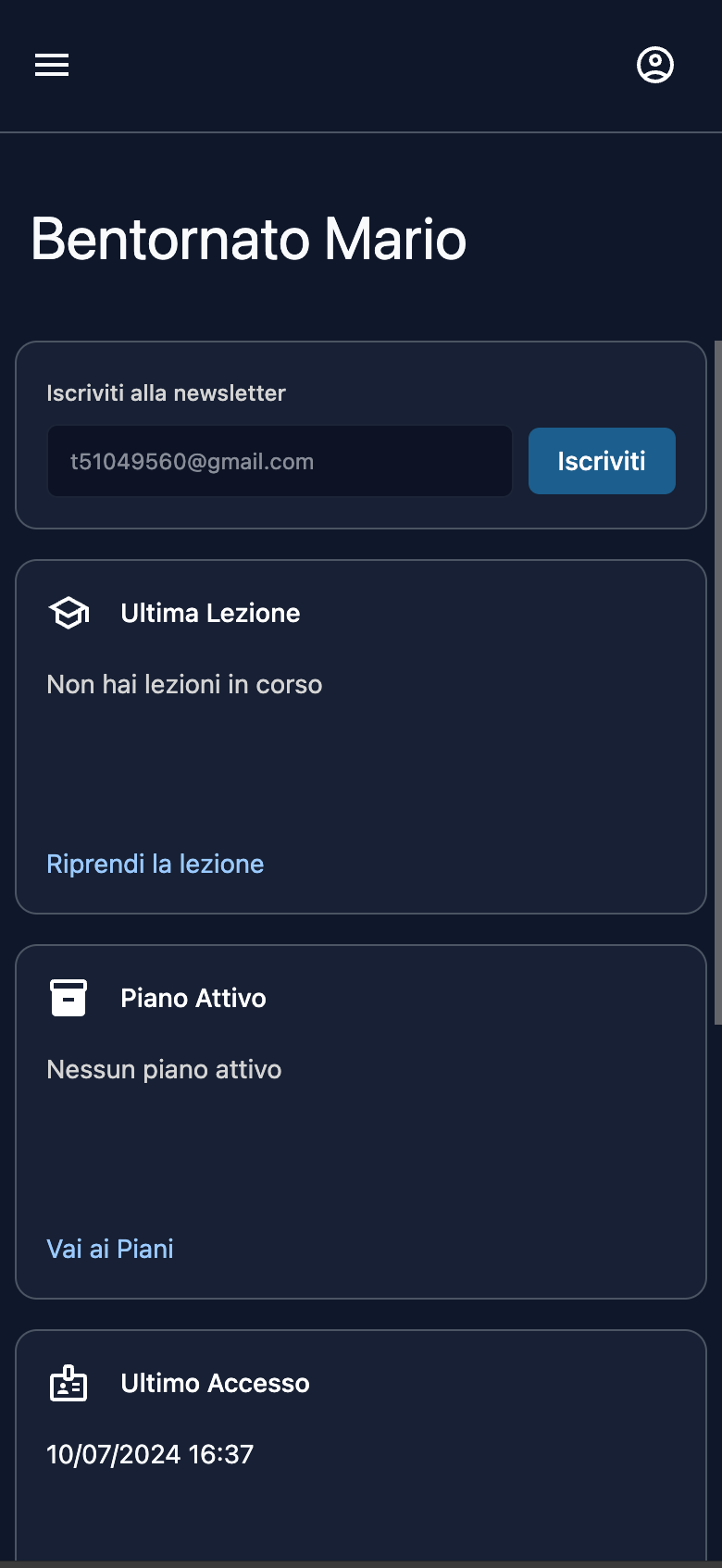 Mobile Dashboard
